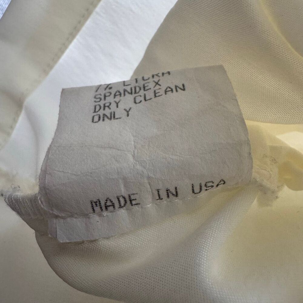 Tadashi Collection Ruched Taffeta Stretch Blouse With Button Detail White - Picture 10 of 10